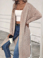 Women’s Open Front Longline Knit Cardigan