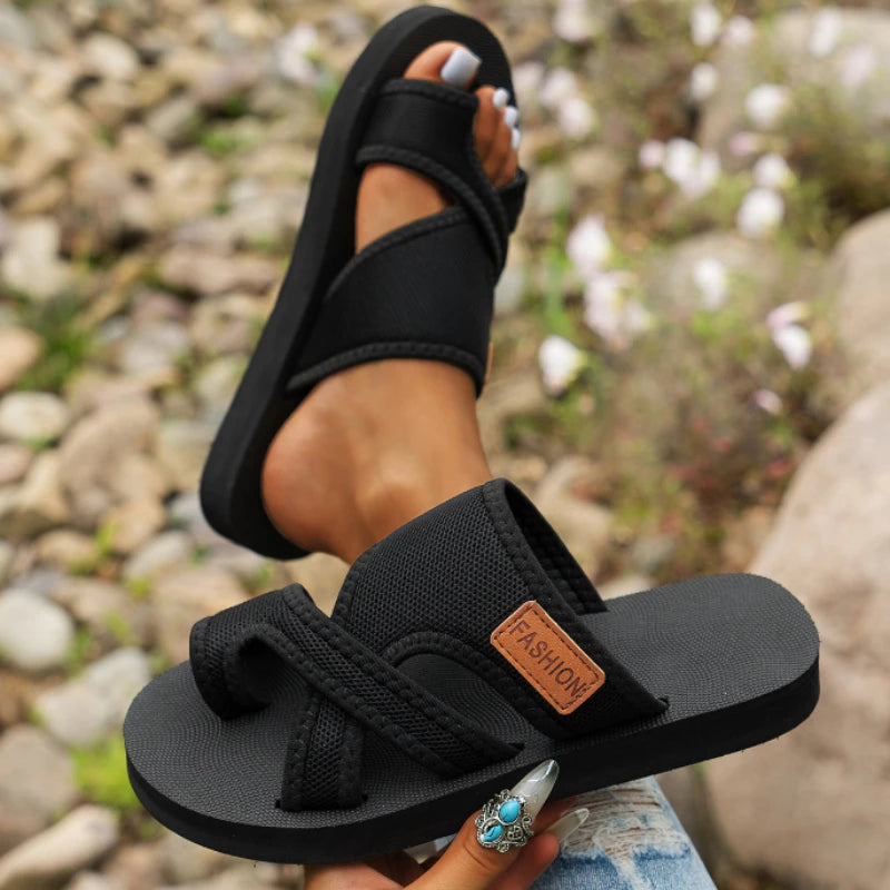 Women’s Open Toe Adjustable Strap Slide Sandals