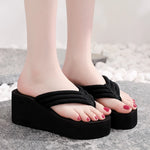 Women’s Open-Toe Platform Wedge Flip Flops