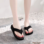 Women’s Open-Toe Platform Wedge Flip Flops