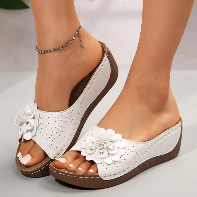Women’s Open Toe Wedge Slide Sandals