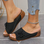 Women’s Open Toe Wedge Slide Sandals