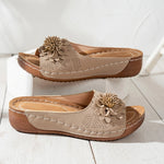 Women’s Open Toe Wedge Slide Sandals