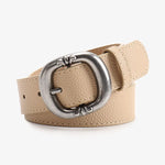 Women’s Oval Buckle Leather Look Belt