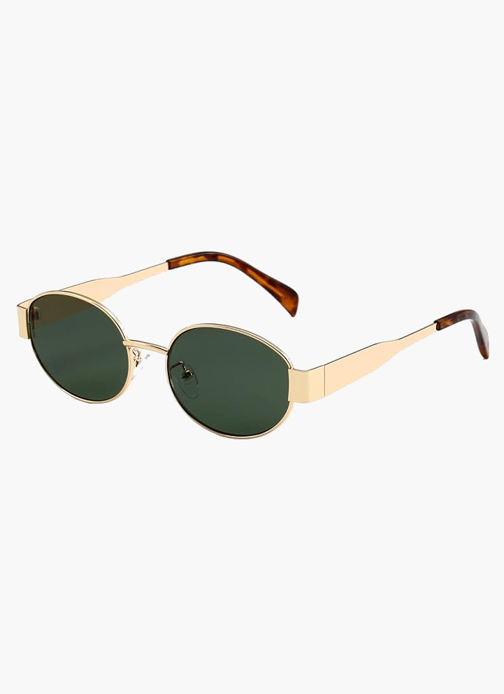 Women’s Oval Frame Tinted Lens Sunglasses