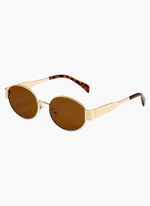 Women’s Oval Frame Tinted Lens Sunglasses