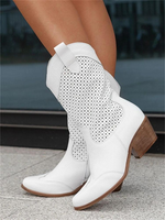 Women’s Perforated Western Mid-Calf Boots