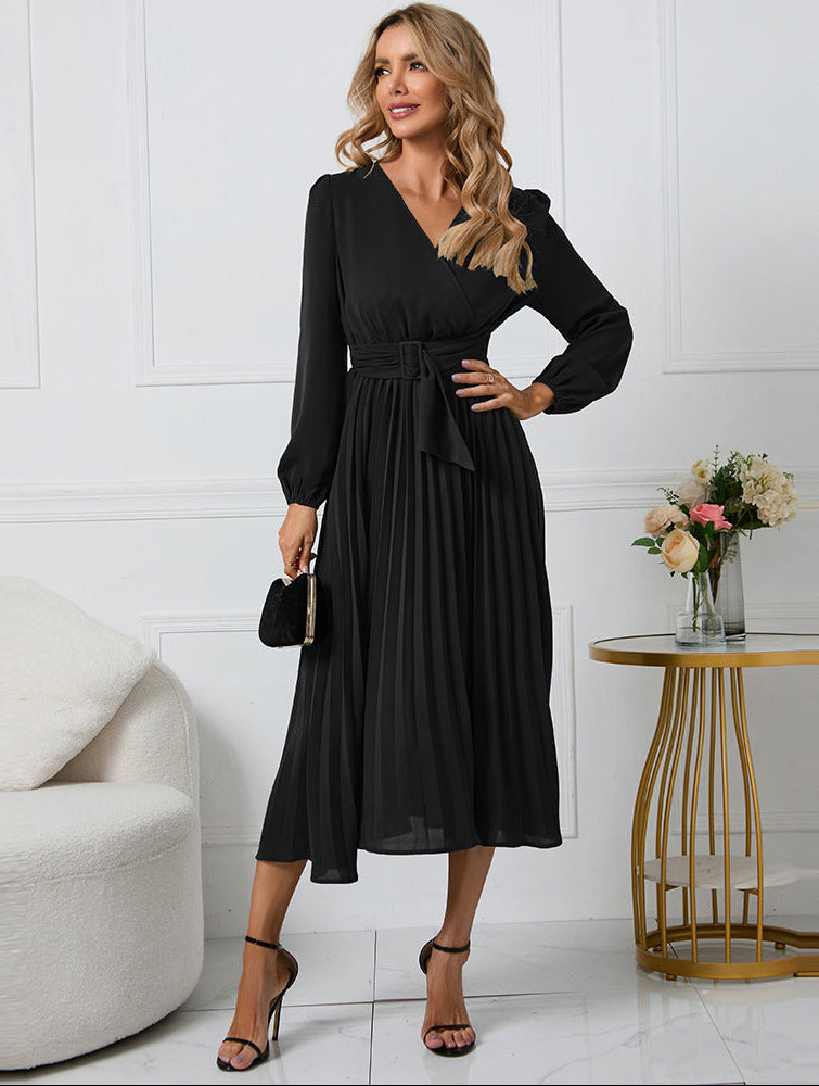 Women’s Pleated Midi Cocktail Dress