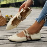 Women’s Pointed Toe Strap Flat Casual Slip On Shoes