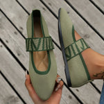 Women’s Pointed Toe Strap Flat Casual Slip On Shoes