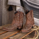 Women's Pointed Toe Western Stitching Mid Calf Boots