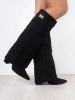 Women’s Pointed Wedge Knee High Boots