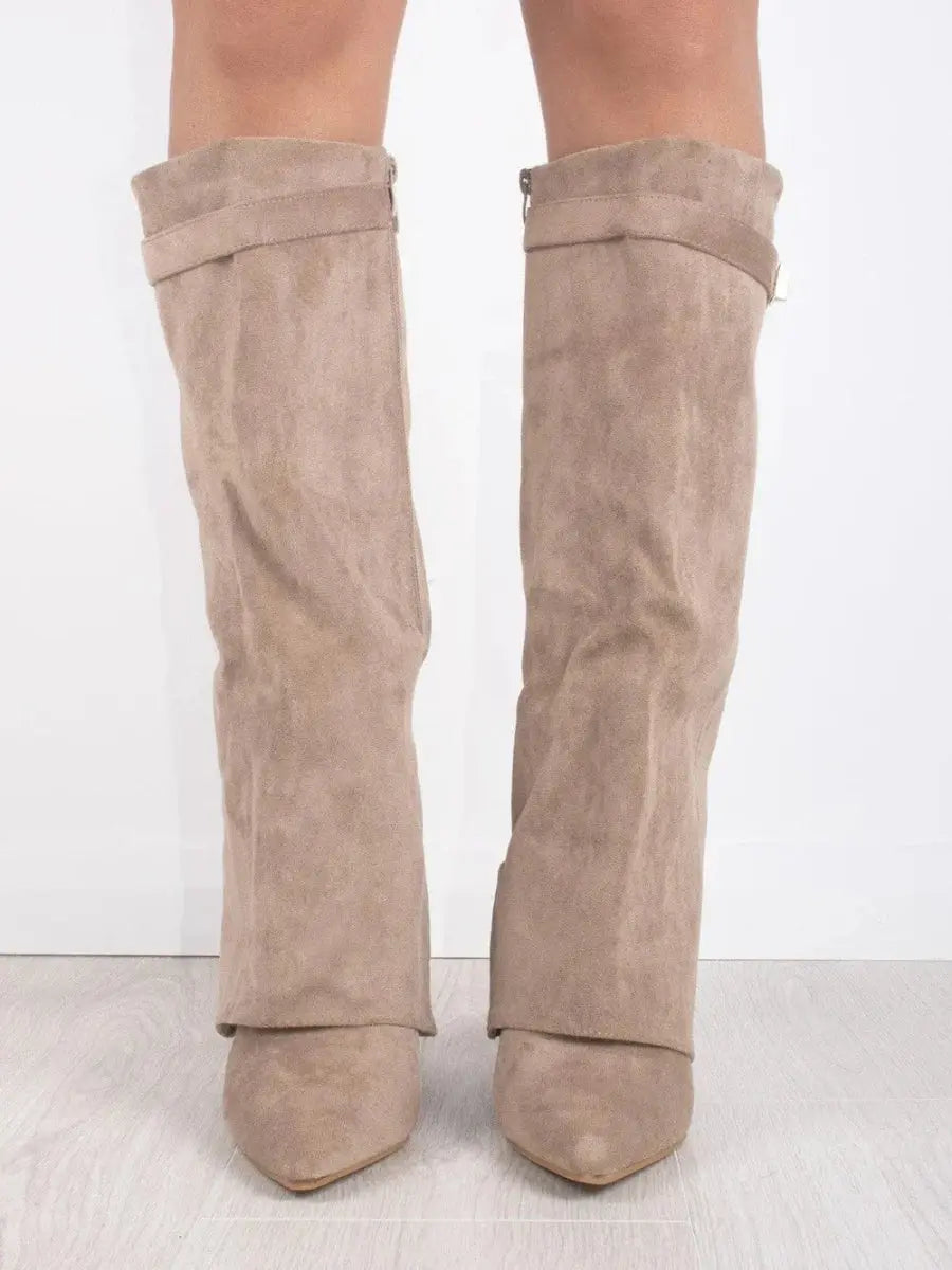 Women’s Pointed Wedge Knee High Boots