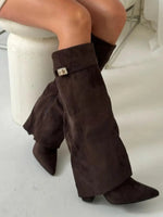 Women’s Pointed Wedge Knee High Boots