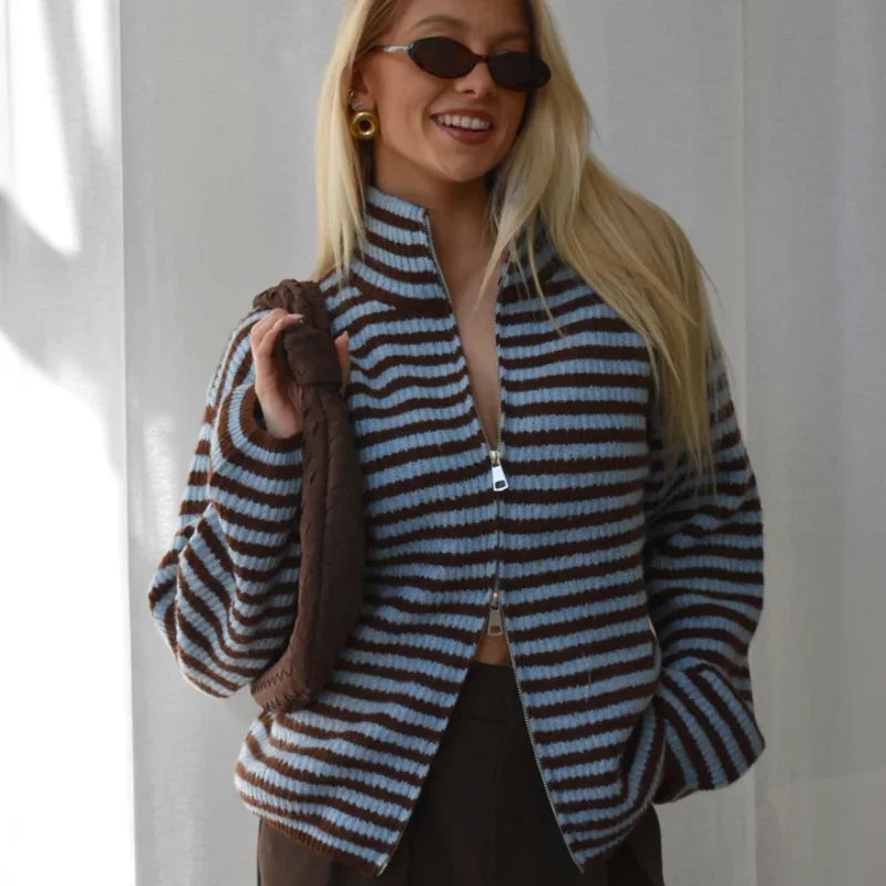 Women’s Ribbed Full Zip Cardigan