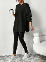 Women’s Ribbed Hoodie and Leggings 2 Piece Lounge Set