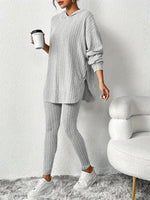 Women’s Ribbed Hoodie and Leggings 2 Piece Lounge Set