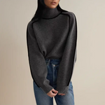 Women’s Ribbed Turtleneck Long Sleeve Knit Sweater