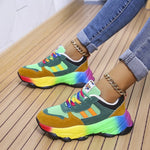 Women's Round Toe Thick Sole Sneakers