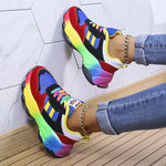 Women's Round Toe Thick Sole Sneakers