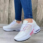 Women's Rounded Toe Lace Up Platform Sneakers