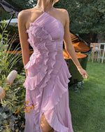 Women’s Ruffle Halter Maxi Wedding Guest Dress