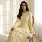Women's Ruffle-Trim Flare-Sleeve Maxi Dress