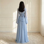 Women's Ruffle-Trim Flare-Sleeve Maxi Dress