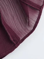 Women’s Ruffle Trim Sheer Button Front Blouse