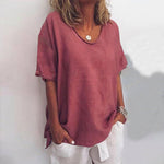 Women's Short Sleeves Loose Blouse