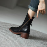 Women’s Side Zip Block Heel Ankle Boots