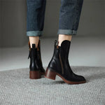Women’s Side Zip Block Heel Ankle Boots