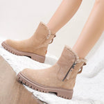 Women’s Side Zip Flat Ankle Boots