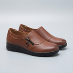 Women's Side Zip Low Heel Loafers