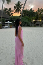Women's Sleeveless Maxi Beach Wedding Guest Dress