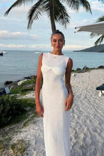 Women's Sleeveless Maxi Beach Wedding Guest Dress