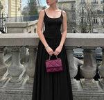 Women's Sleeveless Scoop Neckline Maxi Wedding Guest Dress