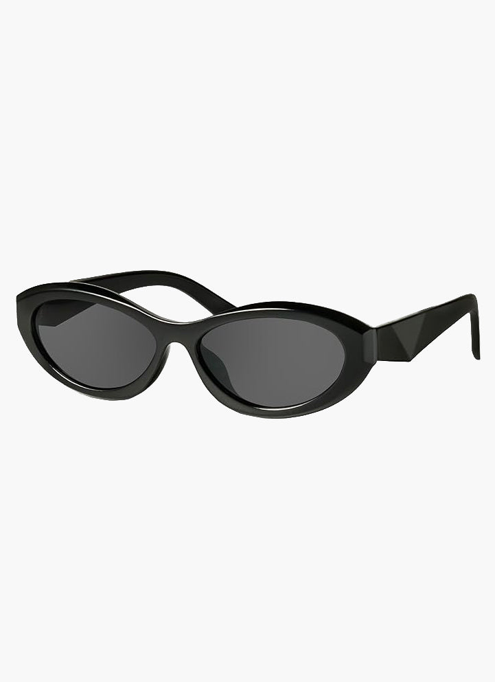 Women’s Slim Oval Frame Tinted Lens Sunglasses