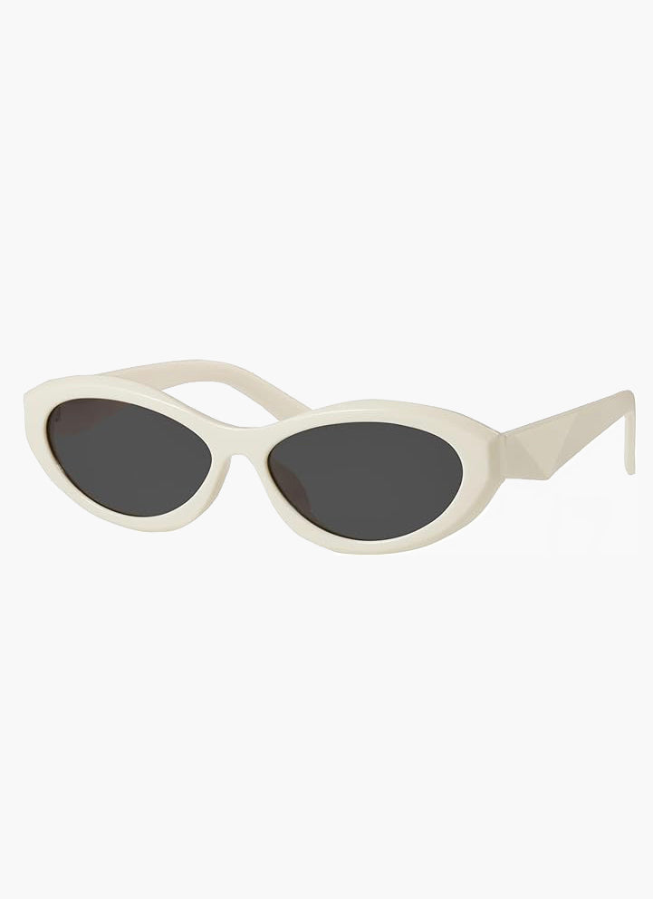 Women’s Slim Oval Frame Tinted Lens Sunglasses