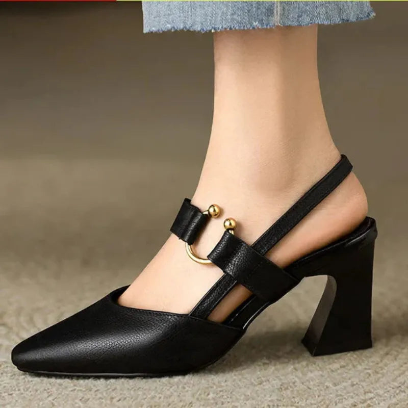 Women's Slingback Strap Pointed Toe Heels