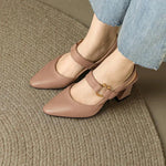 Women's Slingback Strap Pointed Toe Heels