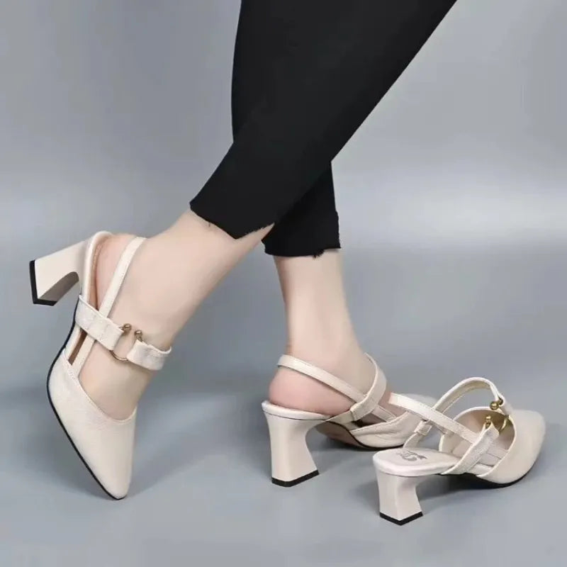 Women's Slingback Strap Pointed Toe Heels