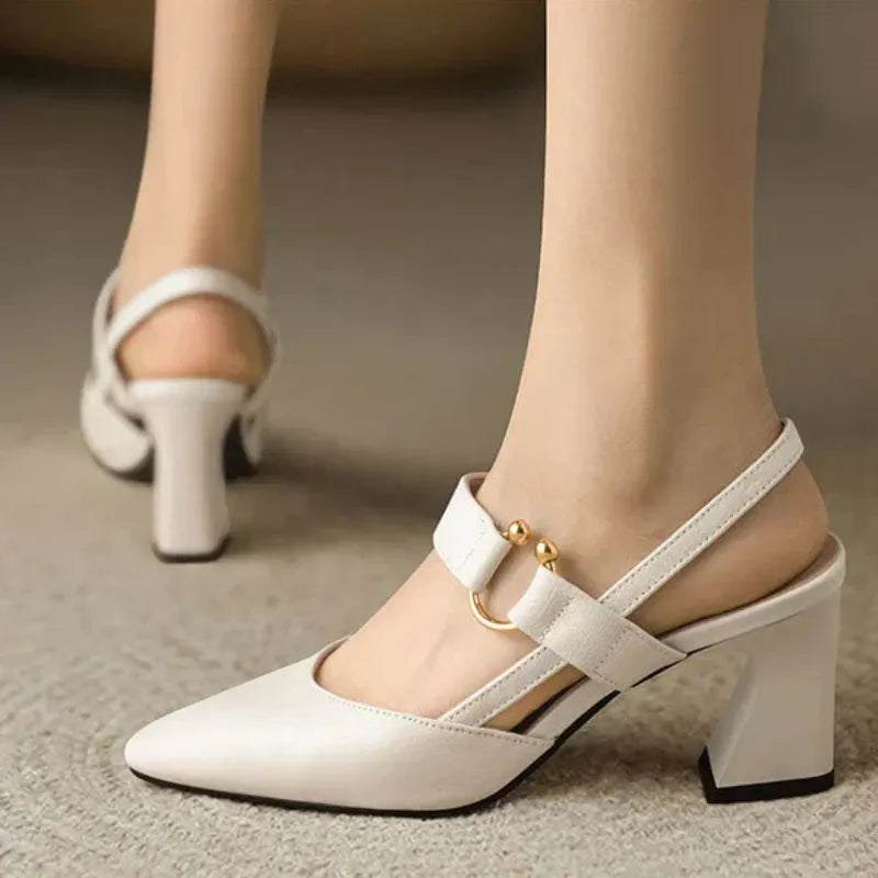 Women's Slingback Strap Pointed Toe Heels