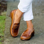 Women's Slip On Flat Leather Loafers