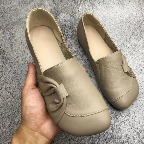 Women’s Slip On Knot Detail Round Toe Flat Shoes