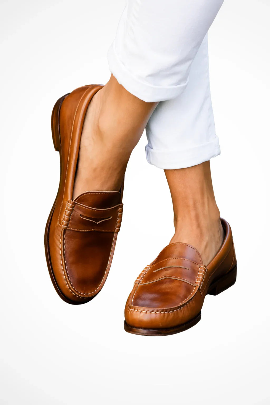 Women's Slip-On Leather Penny Loafers