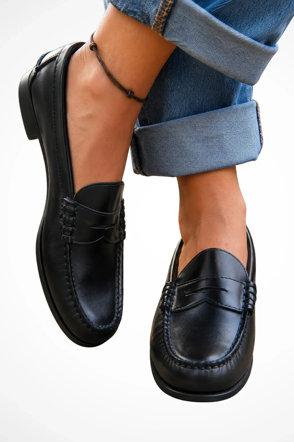 Women's Slip-On Leather Penny Loafers