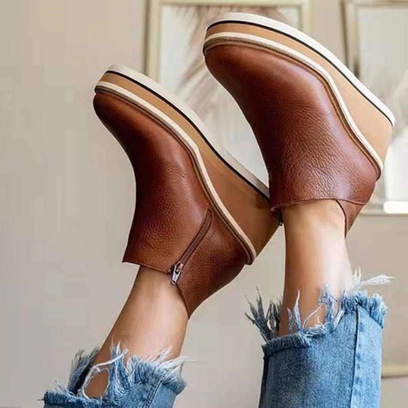 Women’s Slip-On Platform Ankle Boots