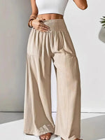 Women’s Smocked Waist Wide Leg Lounge Pants