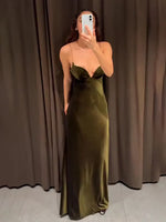 Women’s Spaghetti Strap Maxi Wedding Guest Dress